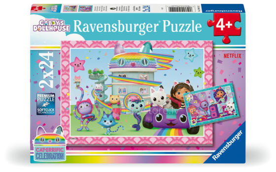 Ravensburger puzle 2x24 gabali: Gabby leļļu māja