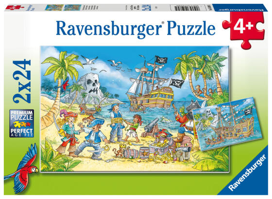 Ravensburger puzle 2x24 gabali pirāti