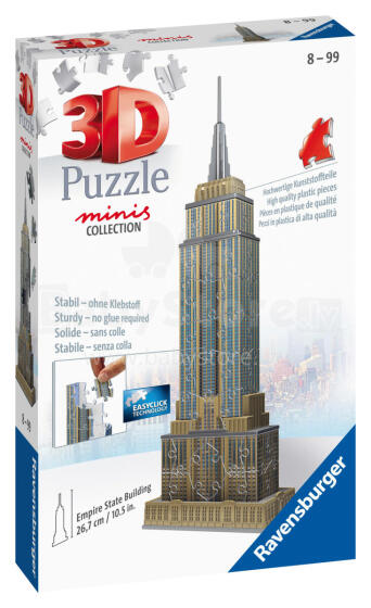 
Ravensburger 3D mini puzle 66 gab. Empire State Building