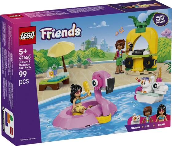 LEGO Friends vienradža un flamingo baseina ballīte