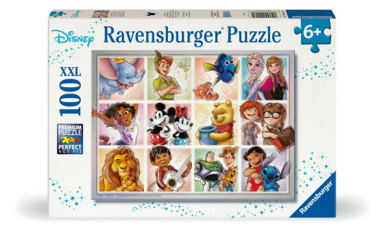Ravensburger puzle 100 gabali: Slaveni Disneja varoņi