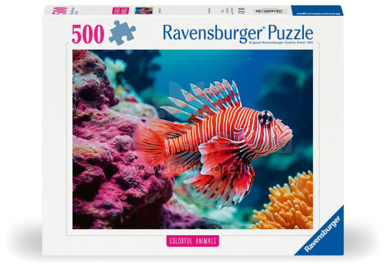 Ravensburger puzle 500 gab. Sarkanais lauva zivs