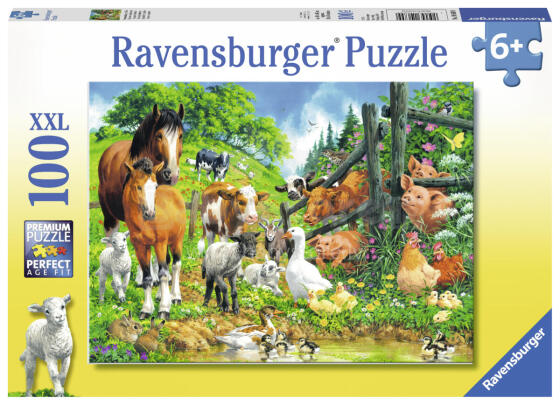 Ravensburger puzle 100 gab. Dzīvnieku kopā sanākšana