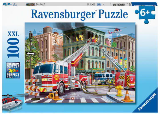 Ravensburger puzle 100 gab. Ugunsdzēsēju automašīnas