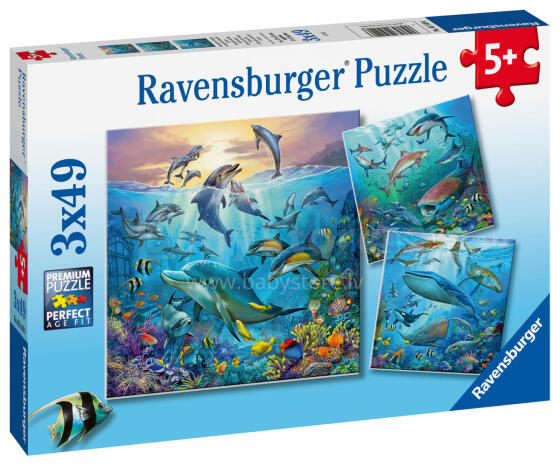Ravensburger puzle 3x49 gabali Okeāna dzīvība