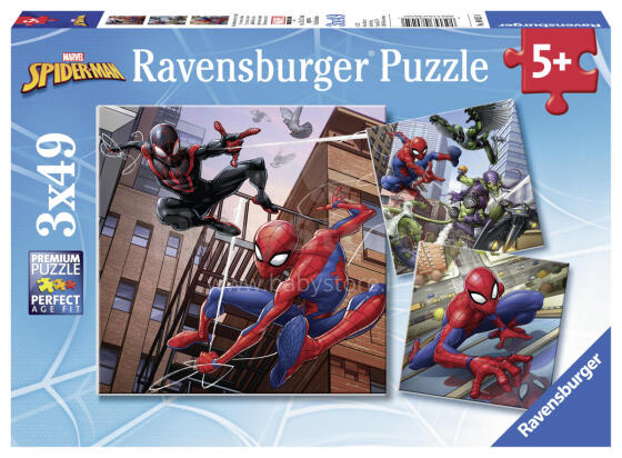 Ravensburger puzle 3x49 gabali Spider-Man