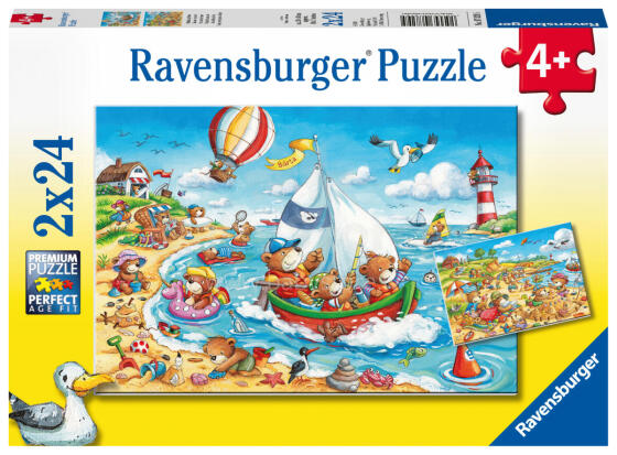 Ravensburger puzle 2x24 gabali Jūras brīvdienas