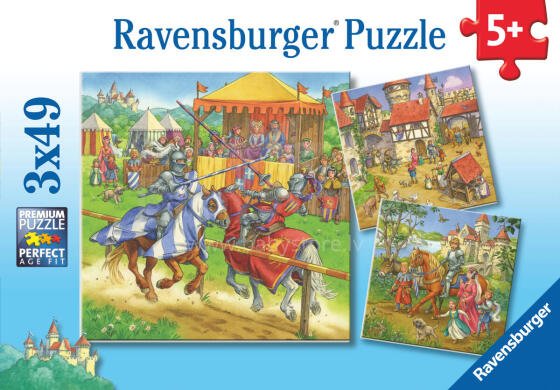 Пазл Ravensburger 3x49 шт. Турнир рыцарей