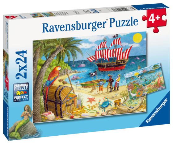 Ravensburger puzle 2x24 gabali Pirāti un Nāras