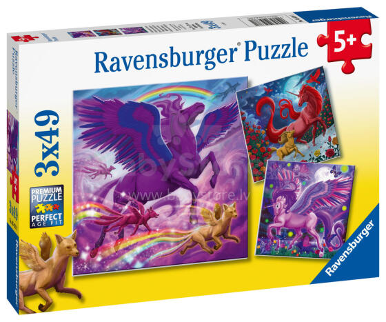 Ravensburger puzle 3x49 gabali Mythical Grandeur