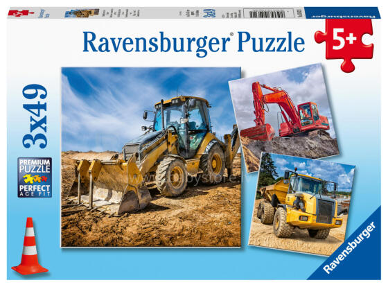 Ravensburger puzle 3x49 gabali Digger darbā!
