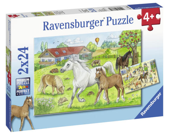 Ravensburger puzle 2x24 gabali zirgi