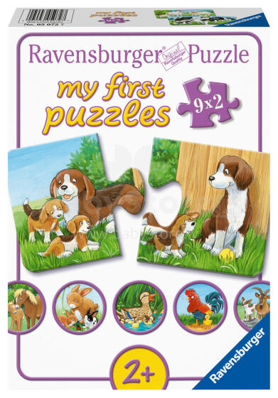 Ravensburger Mans pirmais puzlis 9x2 gab. Lauksaimniecības dzīvnieki