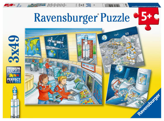 Ravensburger puzle 3x49 gabali Kosmosa misija