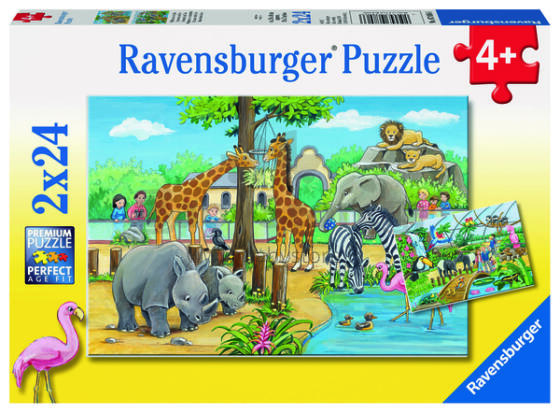 Пазл Ravensburger 2x24 шт. Добро пожаловать в зоопарк
