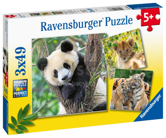 Ravensburger puzle 3x49 gabali Wild Nature