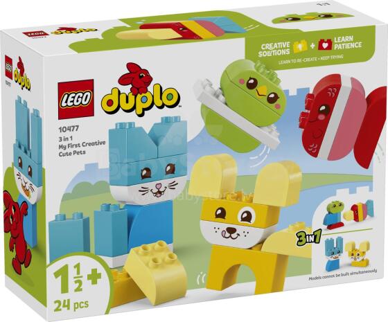 LEGO DUPLO 3 in 1 Radošie Cute Mājdzīvnieki