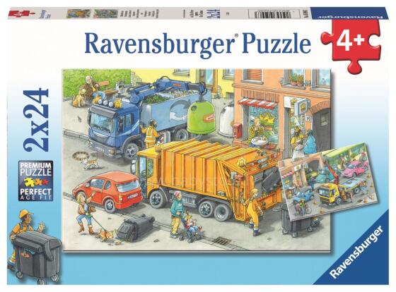 Ravensburger puzle 2x24 gab. Atkritumu šķirošana