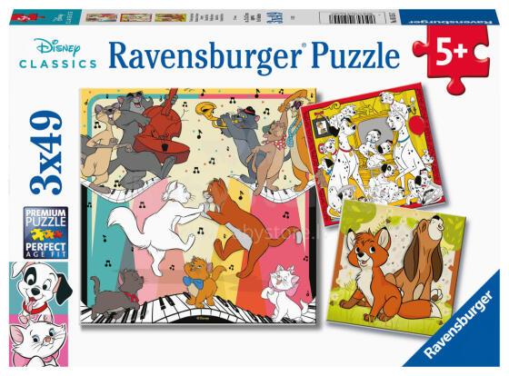 Ravensburger puzle 3x49 gabali Disney varoņi