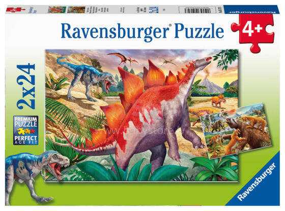 Ravensburger puzle 2x24 gabali dinozauri