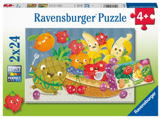 Пазл Ravensburger 2x24 шт. Свежие фрукты и овощи