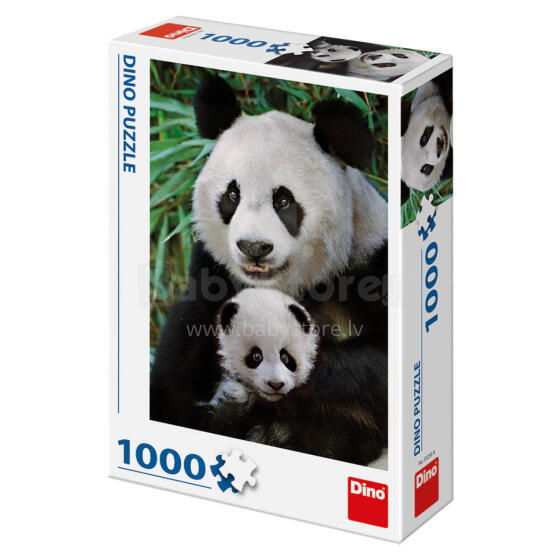 Дино Пазл 1000 шт. Панда с детенышем