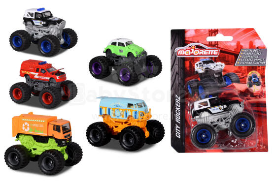 Модели машин Majorette Monster Cars City Rockerz 5 различных