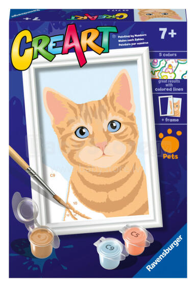 Ravensburger Krāsošana pēc numuriem Oranžs tabby