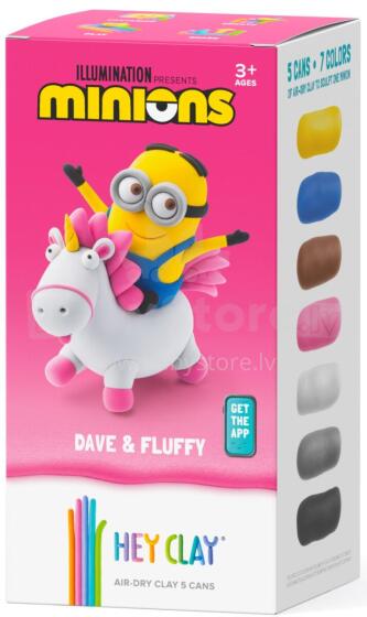 HEY CLAY Modelēšanas māls Minions Deivs un Mīkstais
