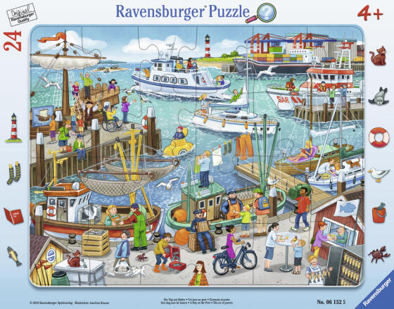 Ravensburger Rāmja puzle 24 gabali Dienā pie ostas