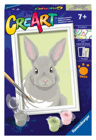 Ravensburger Krāsošana pēc numuriem Pelēks trušis