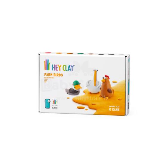 HEY CLAY modelēšanas māls 6 gab: Lauku putnu izvēle