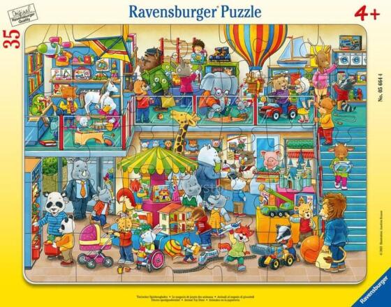 
Пазл-рамка Ravensburger 35 деталей Магазин игрушек с животными