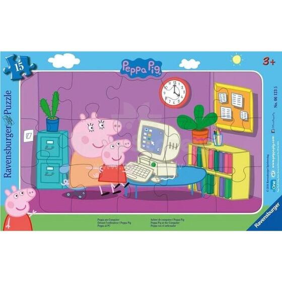 Ravensburger rāmja puzle 15 gab. Peppa Līze