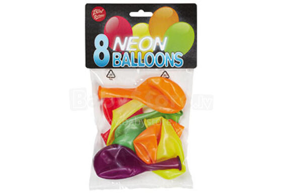 Bini Neon Balloons, 8 Pieces