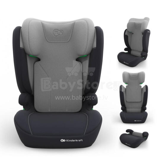 KINDERKRAFT Bērnu sēdeklis I-SPARK 2 PLUS i-Size pelēks