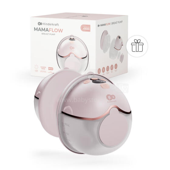KINDERKRAFT single electric breast pump MAMAFLOW, pink, KEMAFL00PNK0000
