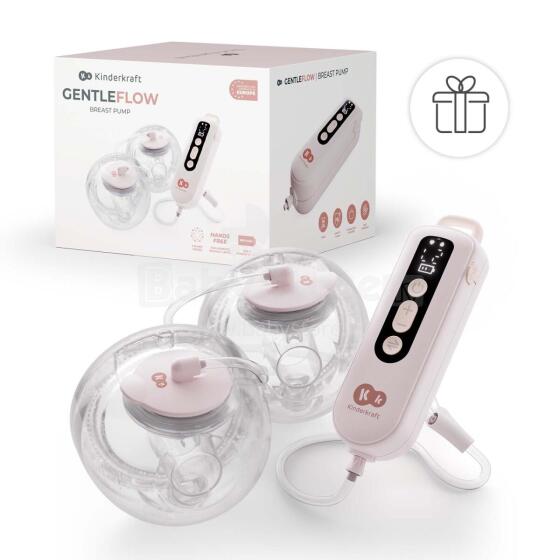 KINDERKRAFT double electric breast pump GENTLEFLOW, pink, KEGEFL00PNK0000