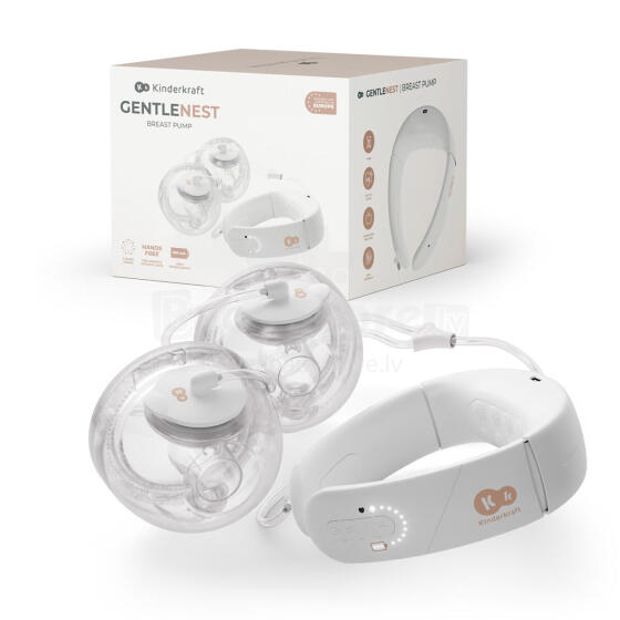 KINDERKRAFT double electric breast pump GENTLENEST, White, KEGENE00GLD0000