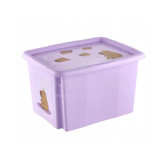 Box with lid 30L Karolina &ldquo;Capybara&rdquo; 45x35x27cm soft purple