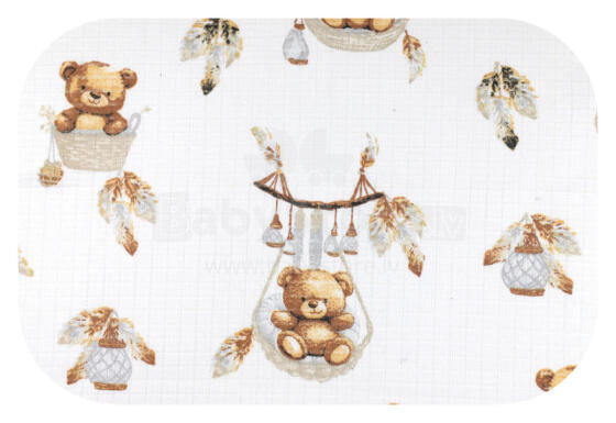 Autiņš - 31326 - TETRA PRINT - EGA - LĀČI GROZĀ - BALTS - izmērs 70x80 cm