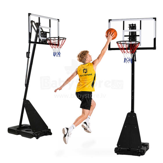 Regulējams basketbola grozs līdz 305 cm brīvi stāvošs tablo riņķis MOVEPRO