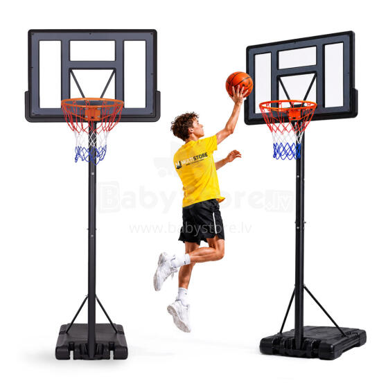 Regulējams basketbola grozs līdz 305 cm brīvi stāvošs tablo rāmja MOVEPRO