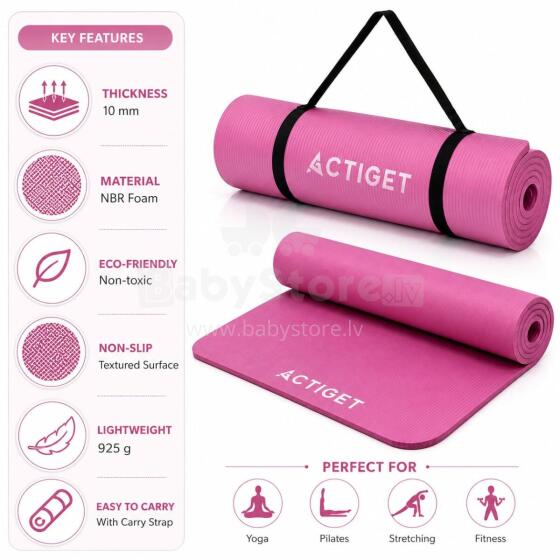 Frogeez Fitness Mat Art.ACT0018 Pink Vingrošanas paklājs