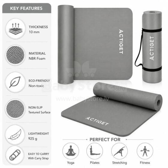 Frogeez Fitness Mat Art.ACT0019 Grey Vingrošanas paklājs
