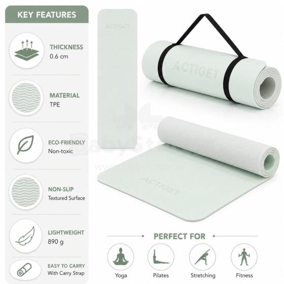 Frogeez Fitness Mat Art.ACT0023 Mint Vingrošanas paklājs