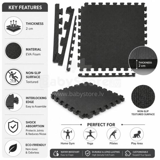Frogeez Floor Mat Art.ACT0037 Black Grīdas paklājs 100 x 100 x 2 cm