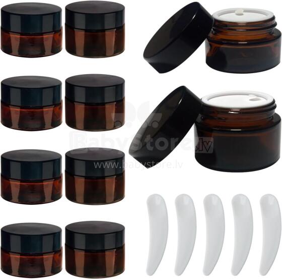 Brown Glass Ointment Jars Сream Art.294989  стеклянные баночки для мазей, 20 мл/30 мл, для крема,1 шт