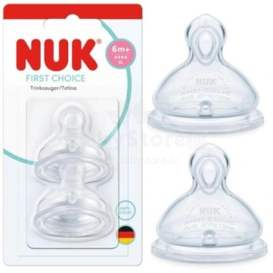 NUK 10124054 Silikona Pudeļu Galu 2 Gab.