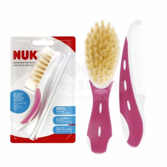 NUK 256236 Suvīte + Ķemme zīdaiņiem rozā 528785
